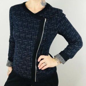 41 Hawthorn Stitch Fix Blue Asymmetric Zip Up Soft Jacket Size XS